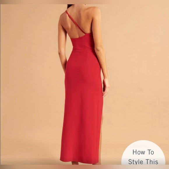 Abercrombie & Fitch Asymmetrical Red Dress - Picture 3 of 8